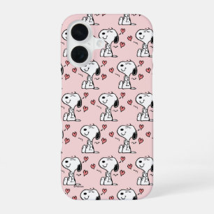 Funda Para iPhone 16 Cacahuetes   Corazones Snoopy