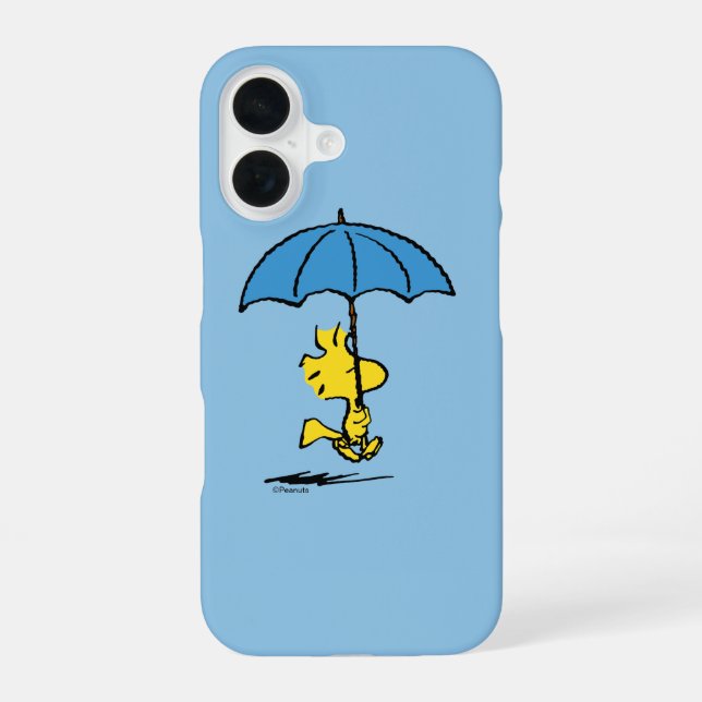 Funda Para iPhone 16 Cacahuetes | Paraguas azul de Woodstock (Reverso )