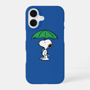 Funda Para iPhone 16 Cacahuetes   Paraguas verde de Snoopy