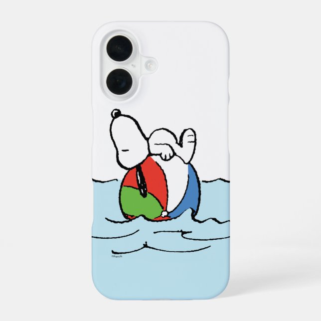 Funda Para iPhone 16 Cacahuetes | Playa Snoopy Beach Ball (Reverso )