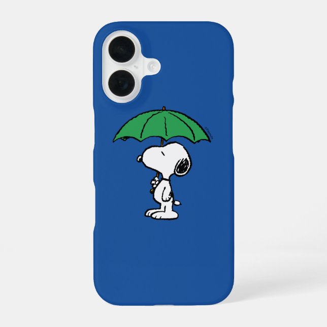 Funda Para iPhone 16 Cacahuetes | Snoopy Green Umbrella (Reverso )