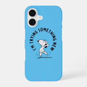 Funda Para iPhone 16 Cacahuetes Snoopy Probando Algo Nuevo