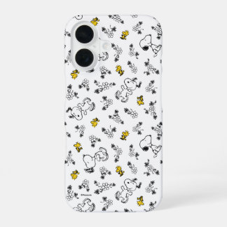 Funda Para iPhone 16 Cacahuetes | Snoopy & Woodstock Patrón de flores B