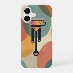 Funda Para iPhone 16 Café Retro de Vertido Minimalista