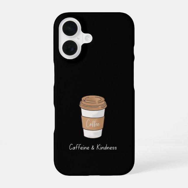 Funda Para iPhone 16 Cafeína y Amabilidad (Reverso )