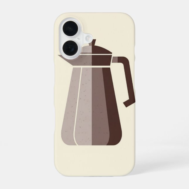 Funda Para iPhone 16 Cafetera antigua (Reverso )