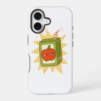 Funda Para iPhone 16 ¡Caja de jugo de manzana enojada! ¡Dibujo animado 