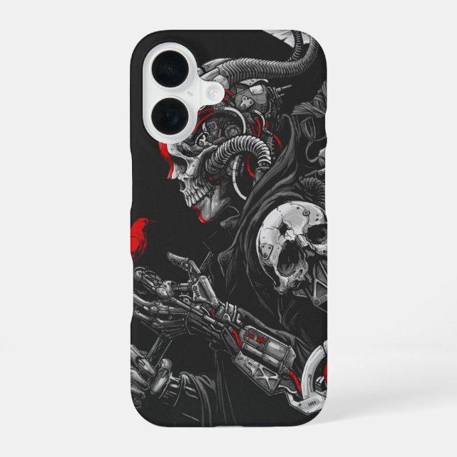 Funda Para iPhone 16 Calavera Gótica (Reverso )