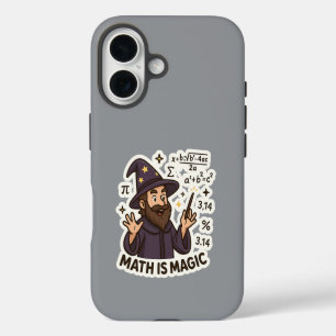 Funda Para iPhone 16 Calcomanía de Mago de las Matemáticas – “Las Matem