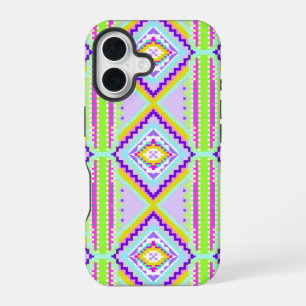 Funda Para iPhone 16 Calidoscopio de Sueños Tribales de Neón