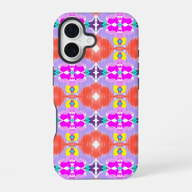 Funda Para iPhone 16 Calidoscopio Flor Solar (Reverso )