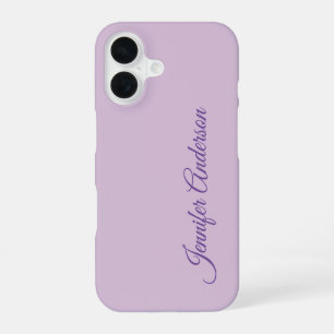 Funda Para iPhone 16 Caligrafía Pastel Thistle Pink Nombre personalizad