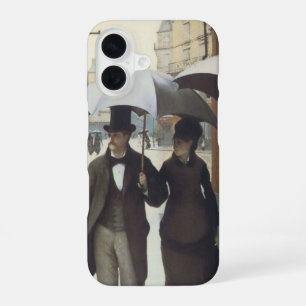 Funda Para iPhone 16 Calle de París en día lluvioso