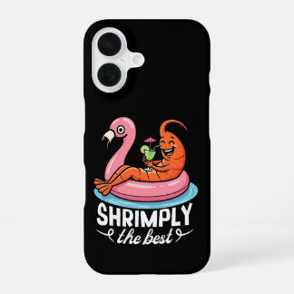 Funda Para iPhone 16 Camarones Divertidos Vacaciones en la Playa Marisc