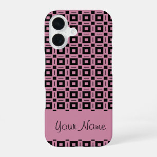 Funda Para iPhone 16 ¡Cambia de Colores! Patrón de Cuadrados y Puntos F