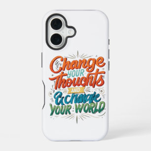 Funda Para iPhone 16 Cambie sus pensamientos y cambie sus etiquetas del