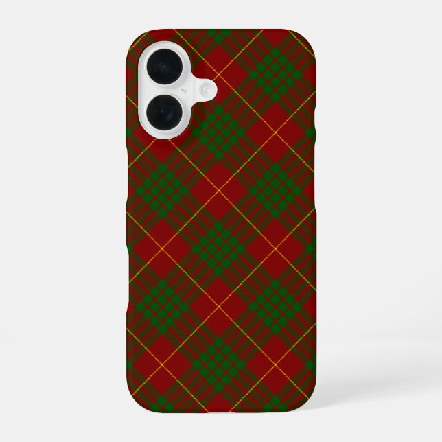 Funda Para iPhone 16 Cameron tartán rojo verde a cuadros (Reverso )