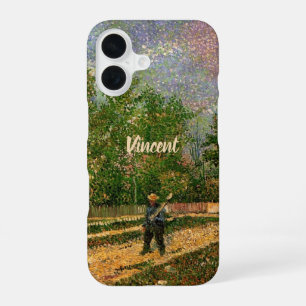 Funda Para iPhone 16 Camino de París con campesino de Vincent van Gogh