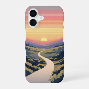 Funda Para iPhone 16 Camino Retro Amanecer