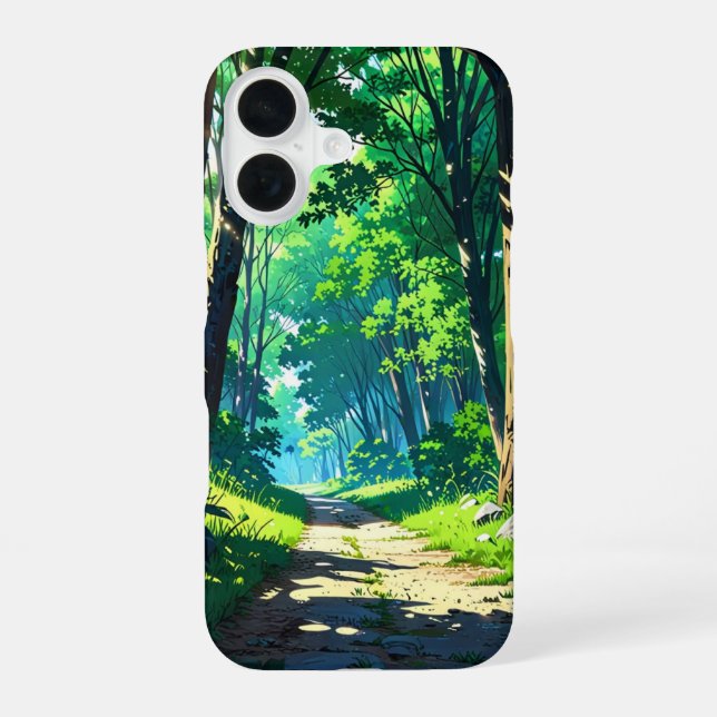 Funda Para iPhone 16 Camino Tranquilo del Bosque (Reverso )
