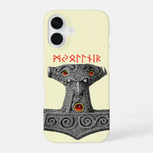 Funda Para iPhone 16 Camiseta C del martillo de Thor MJOLNIR, mitología