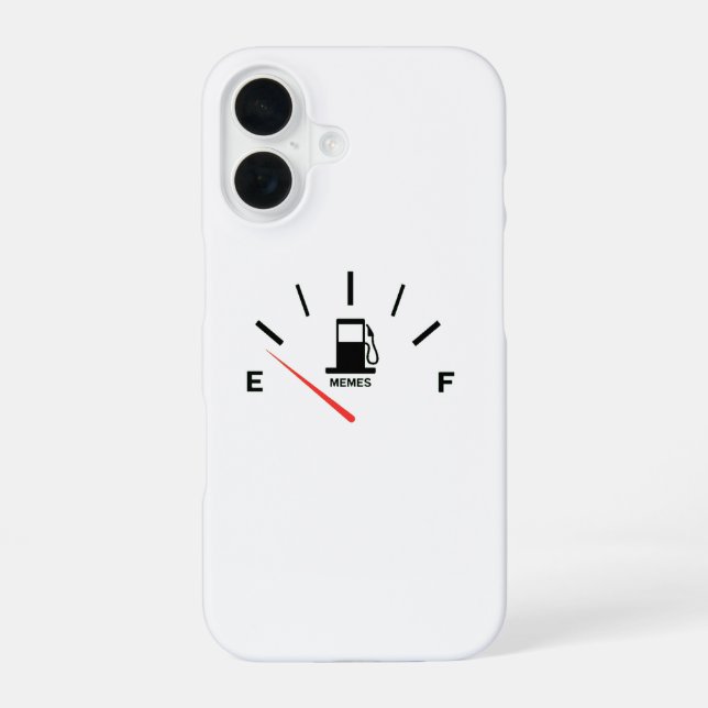 Funda Para iPhone 16 Camiseta de Memes de 'Funcionando con Vacío' (Reverso )
