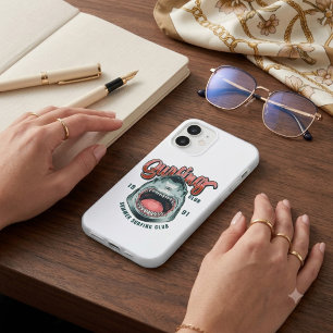 Funda Para iPhone 16 Camiseta Gráfica Vintage Retro Surfing Club