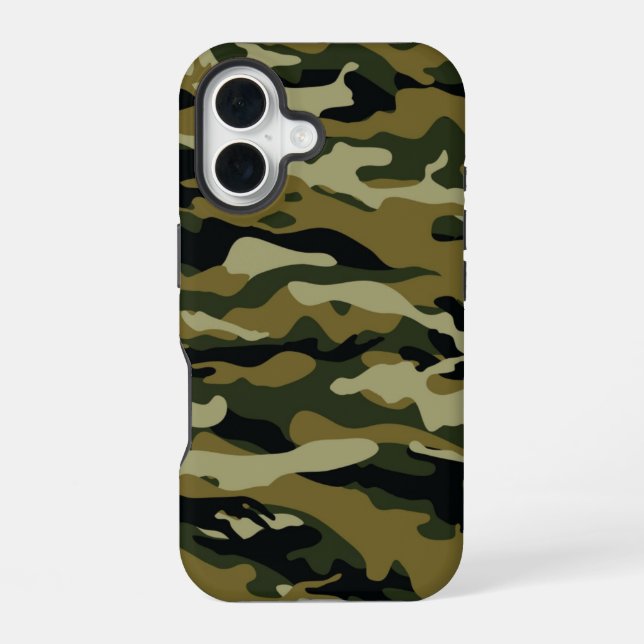 Funda Para iPhone 16 Camo verde oscuro (Reverso )
