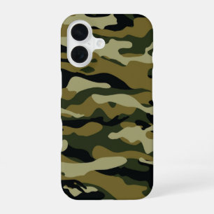 Funda Para iPhone 16 Camo verde oscuro