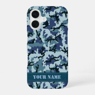 Funda Para iPhone 16 Camuflaje de Marina