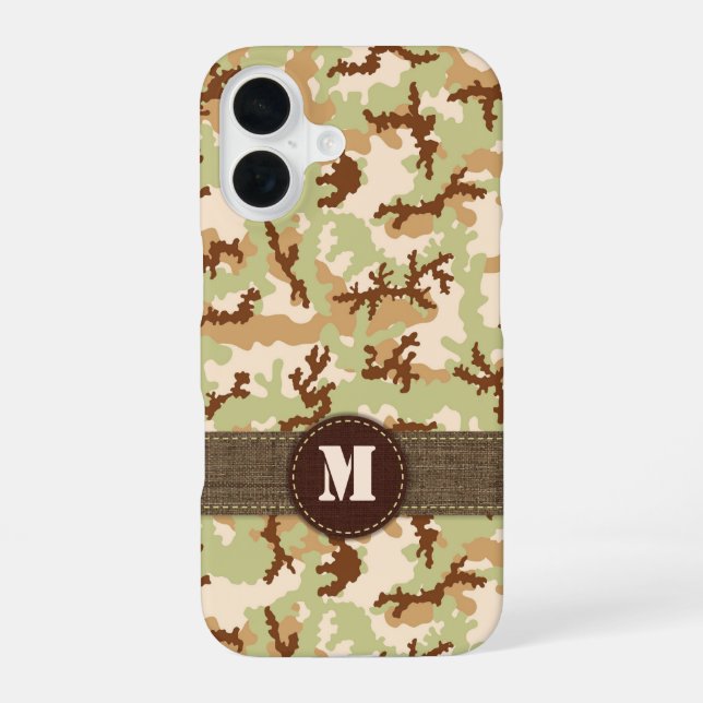 Funda Para iPhone 16 Camuflaje del desierto (Reverso )