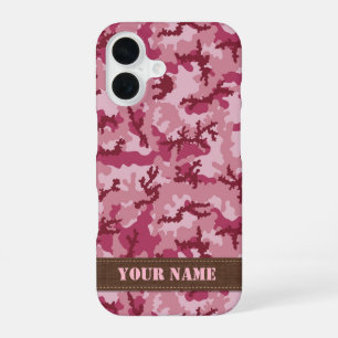Funda Para iPhone 16 Camuflaje rosa