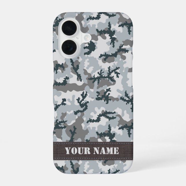 Funda Para iPhone 16 Camuflaje urbano (Reverso )