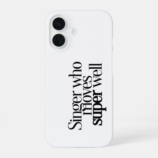 Funda Para iPhone 16 Cantante que se mueve muy bien (Reverso )