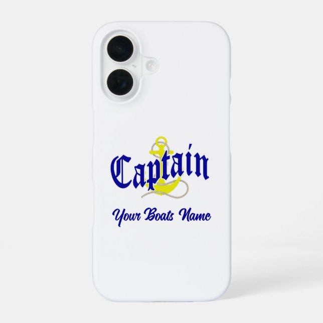 Funda Para iPhone 16 Capitán de barco  (Reverso )