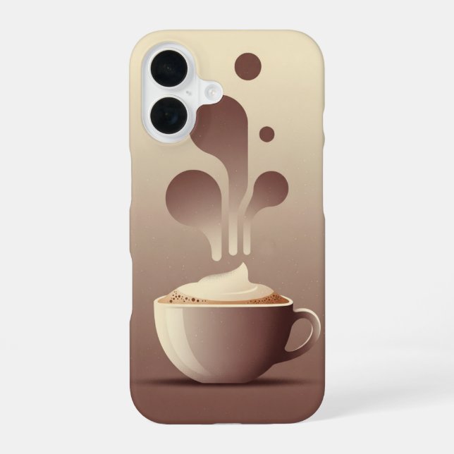 Funda Para iPhone 16 Cappuccino Mínimo Vintage (Reverso )