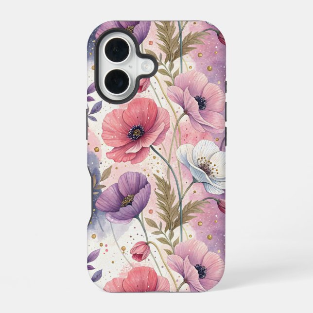 Funda Para iPhone 16 Capricious Aesthetic Poppies (Reverso )