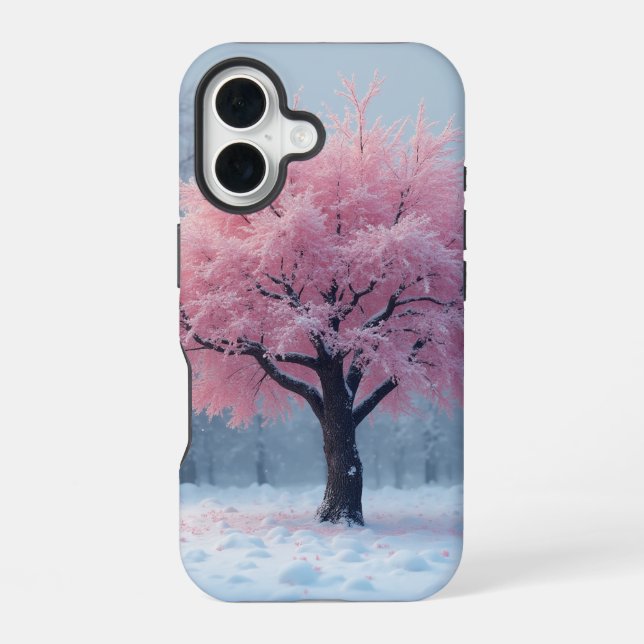Funda Para iPhone 16 capullos de flores (Reverso )