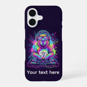 Funda Para iPhone 16 Capybara DJ Divertido Camiseta Tie Dye Cool 67 Fie