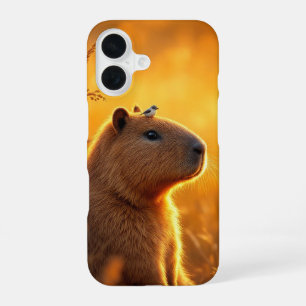 Funda Para iPhone 16 Capybara in Golden Field Cute Phone Case