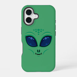 Funda Para iPhone 16 Cara de Alien de Dibujos Animados Amigable