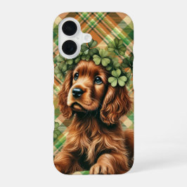 Funda Para iPhone 16 CARA DE PERRO DE SEGURIDAD bonito IRLANDESA CON SO