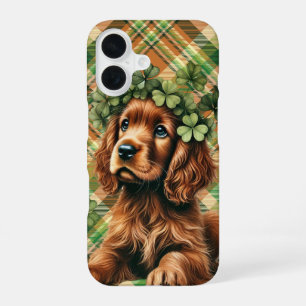 Funda Para iPhone 16 CARA DE PERRO DE SEGURIDAD bonito IRLANDESA CON SO
