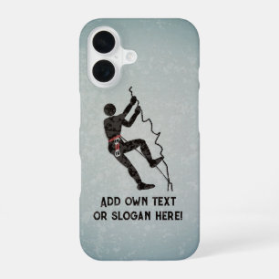 Funda Para iPhone 16 Cara de roca de montaña en ascenso - propio esloga