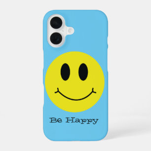 Funda Para iPhone 16 Cara Sonriente Clásica Sé Feliz