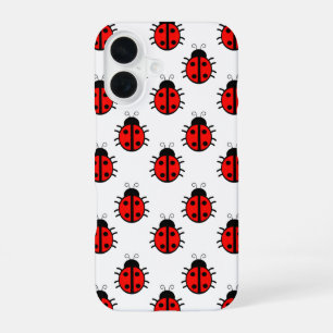 Funda Para iPhone 16 Cariñosas mariquitas rojas Patrón y simpático inse