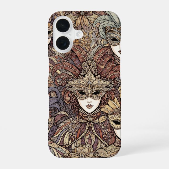 Funda Para iPhone 16 Carnaval de Venecia (Reverso )