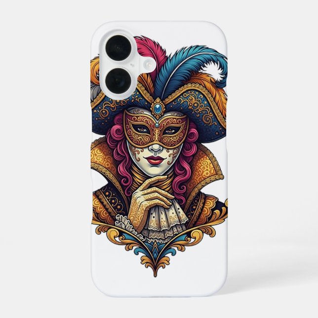 Funda Para iPhone 16 Carnaval de Venecia (Reverso )
