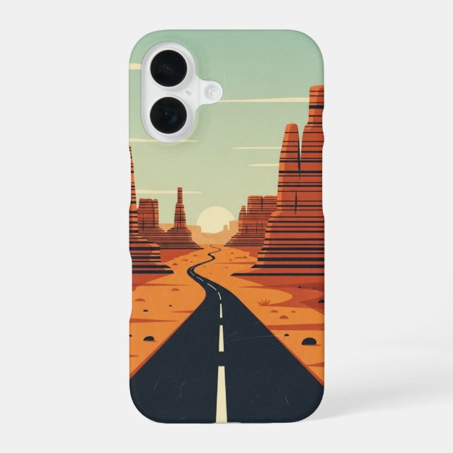Funda Para iPhone 16 Carretera de arenisca (Reverso )