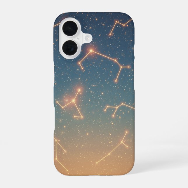 Funda Para iPhone 16 Carta de Constelaciones Retro (Reverso )